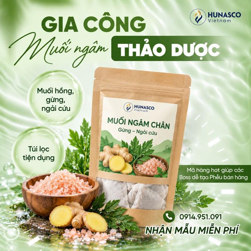 Gia công muối ngâm chân thảo dược