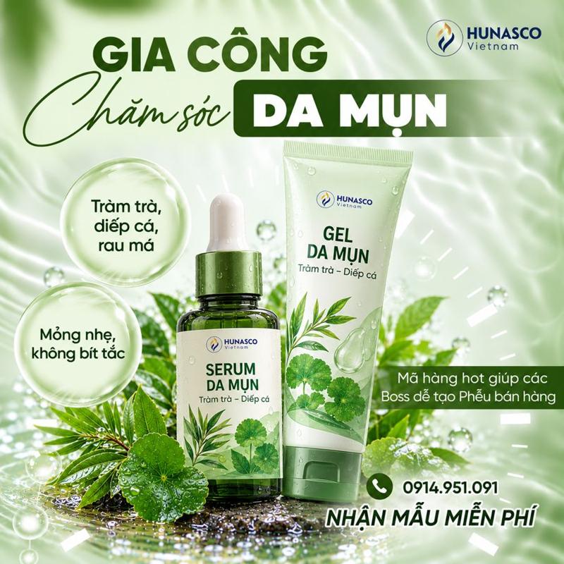 Gia công bộ sản phẩm chăm sóc da mụn