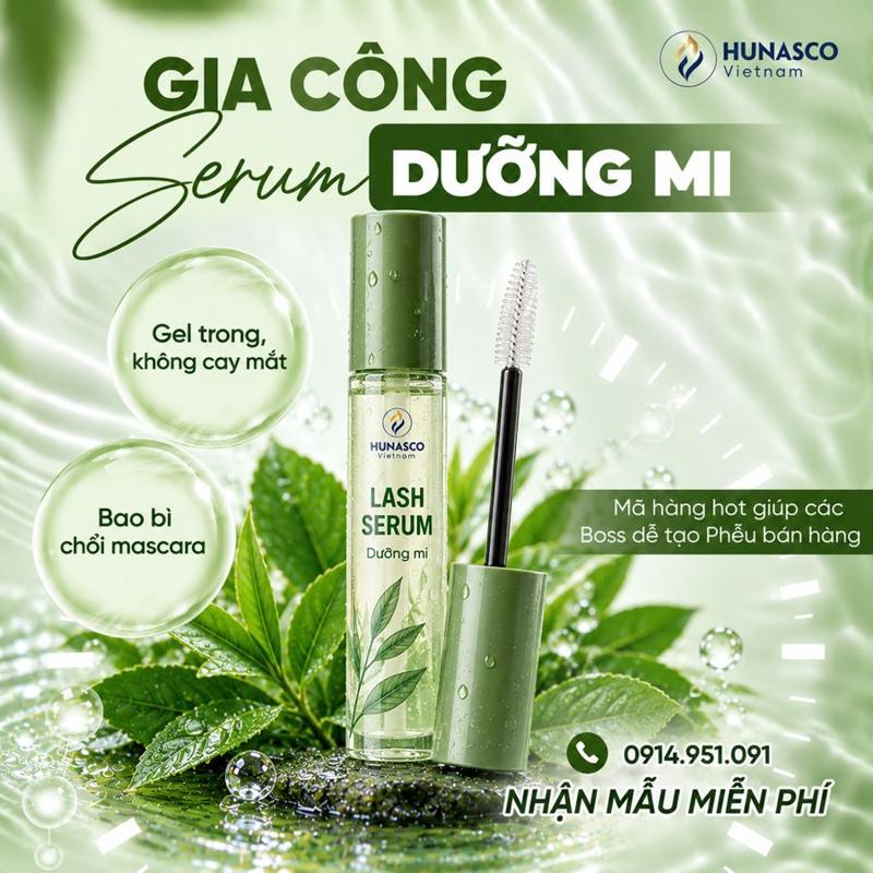 Gia công serum dưỡng mi & mày tại nhà máy Hunasco