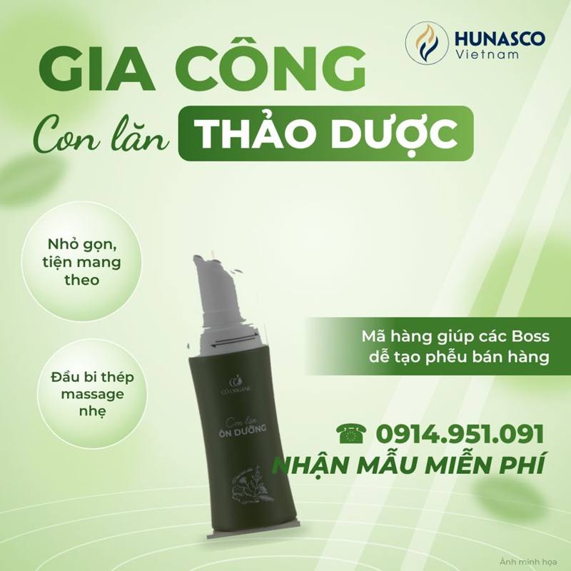 Gia công con lăn massage thảo dược