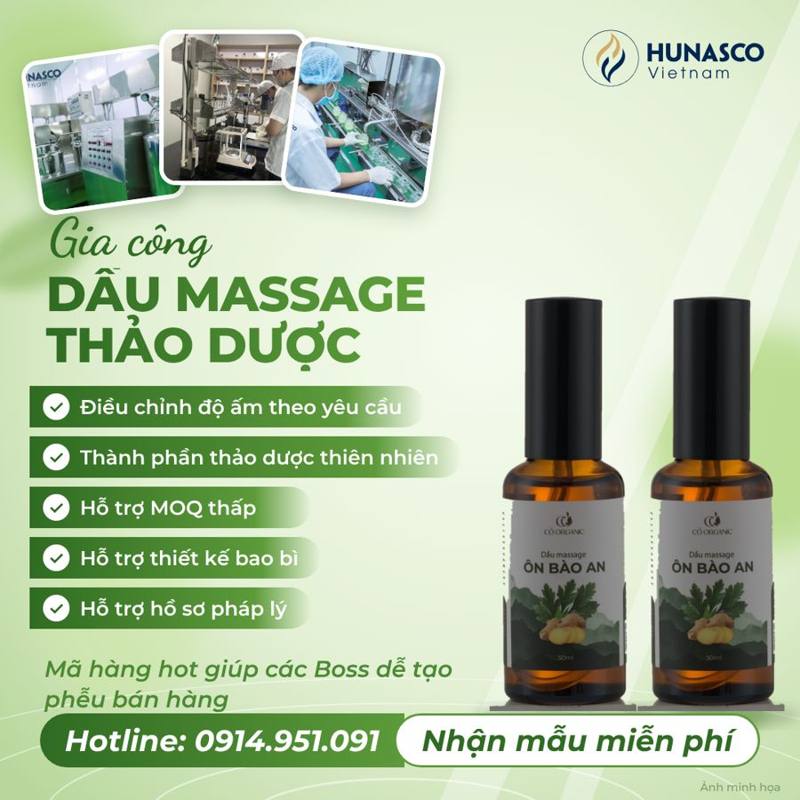 Gia công dầu massage thảo dược làm ấm – ảnh 2