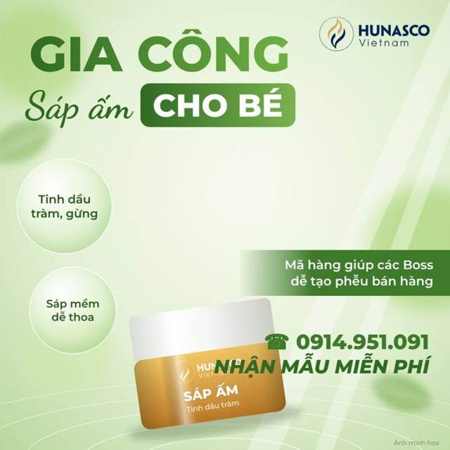 Gia công dầu & sáp làm ấm cho bé