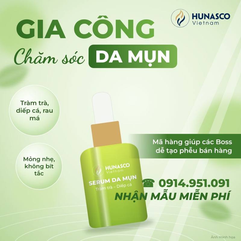 Gia công bộ sản phẩm chăm sóc da mụn