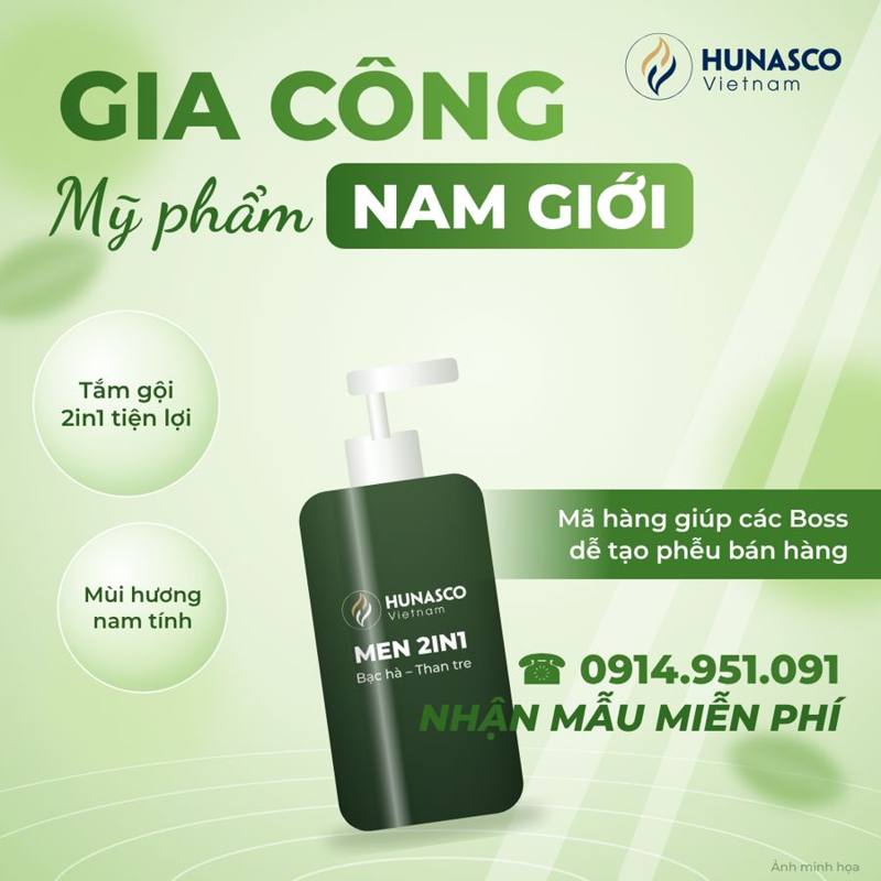 Gia công mỹ phẩm nam giới tại nhà máy Hunasco