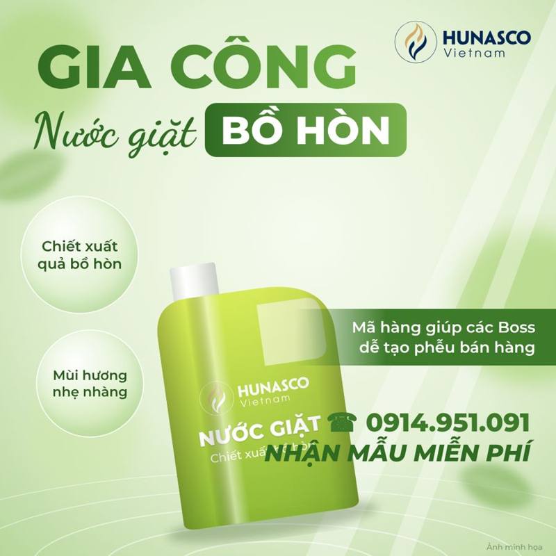 Gia công nước giặt & nước rửa bình sữa thảo dược