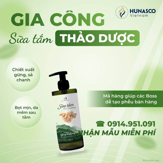 Gia công sữa tắm thảo dược