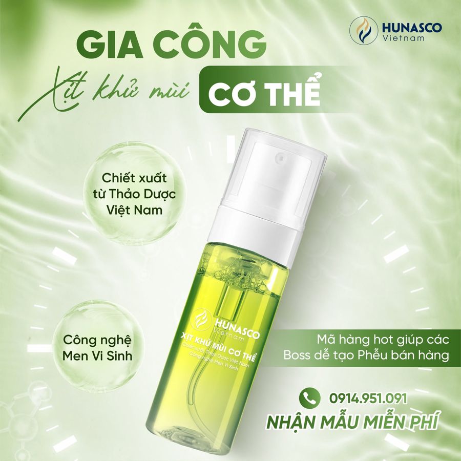 Gia công xịt khử mùi cơ thể thảo dược